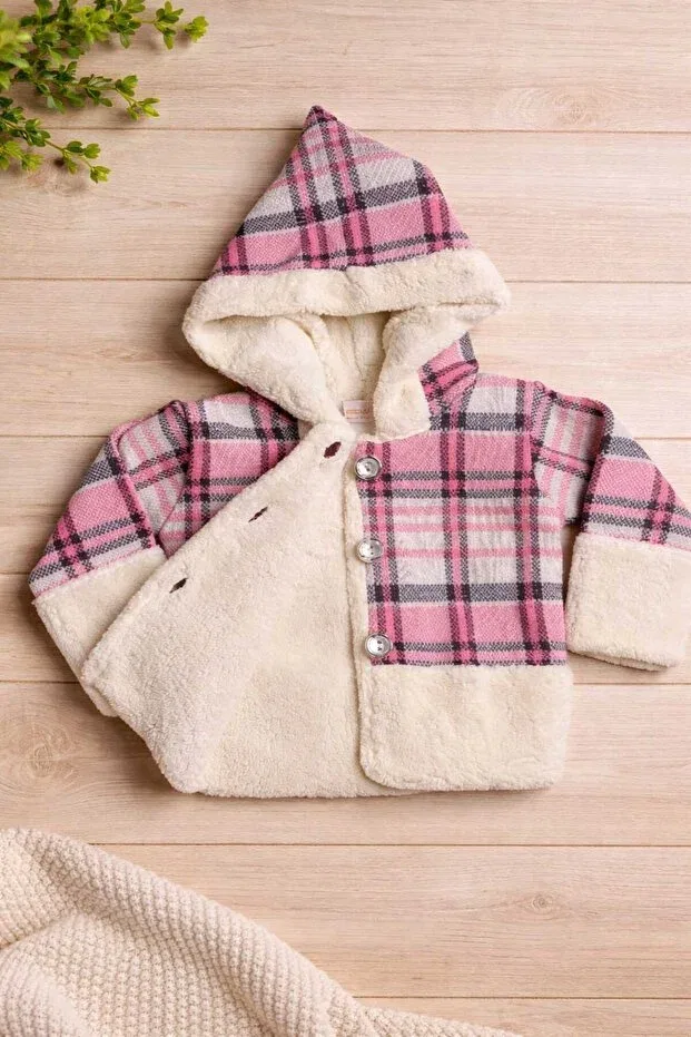Детский кардиган с принтом Silvery Pattern Pique Knitted Lined A Baby, Pink