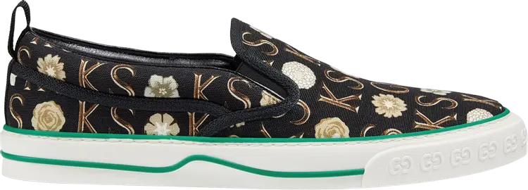 

Кроссовки Ken Scott x Gucci Tennis 1977 Black Monogram, черный