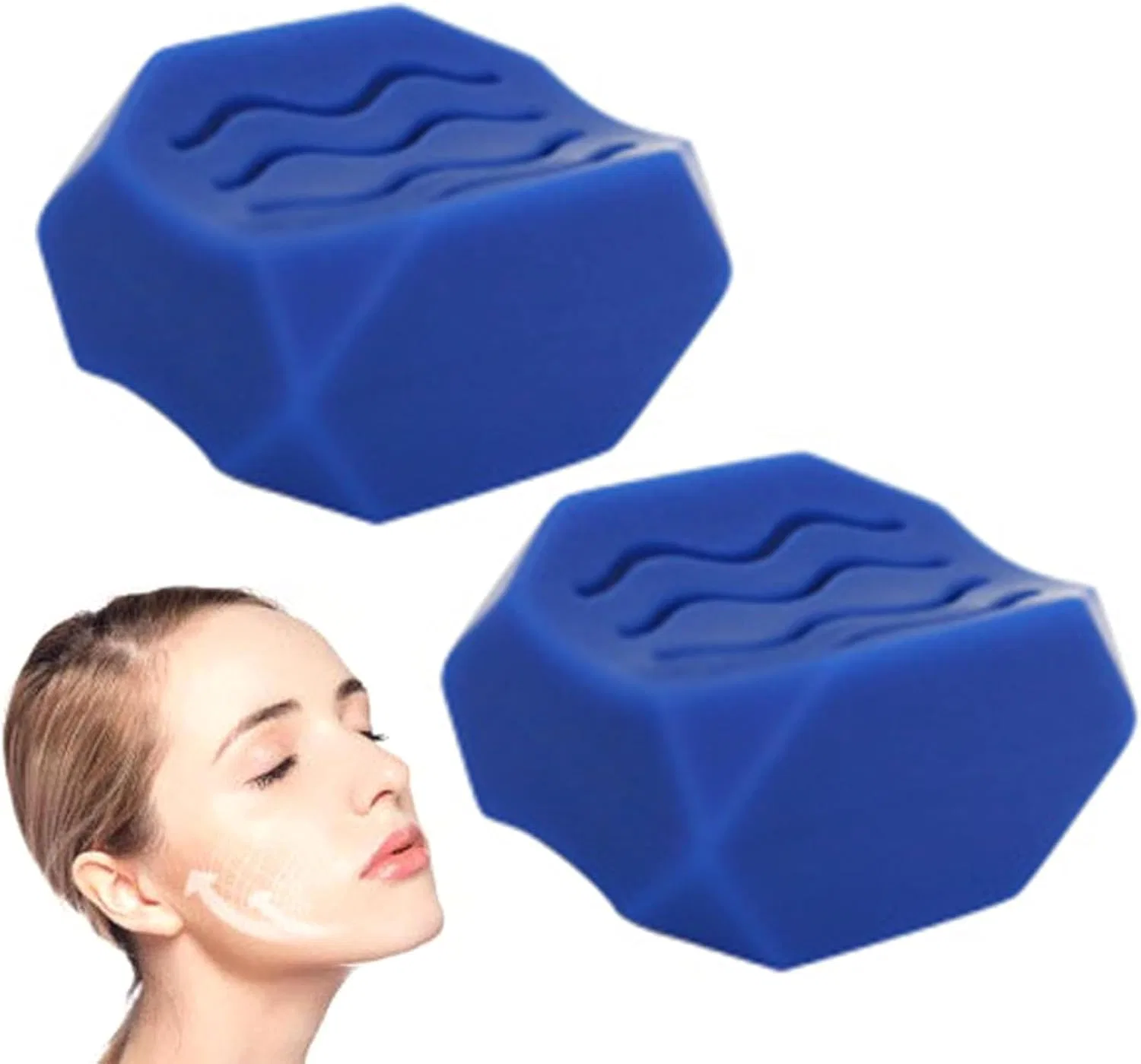 Тренажер для челюсти силиконовый, FASSME, M-blue 40lb