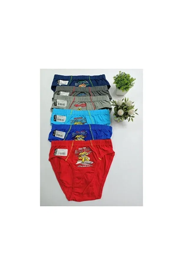 Детские трусы для мальчиков с принтом Pack of 3 Printed Boy's Panties Mnt Underwear Tutku, White
