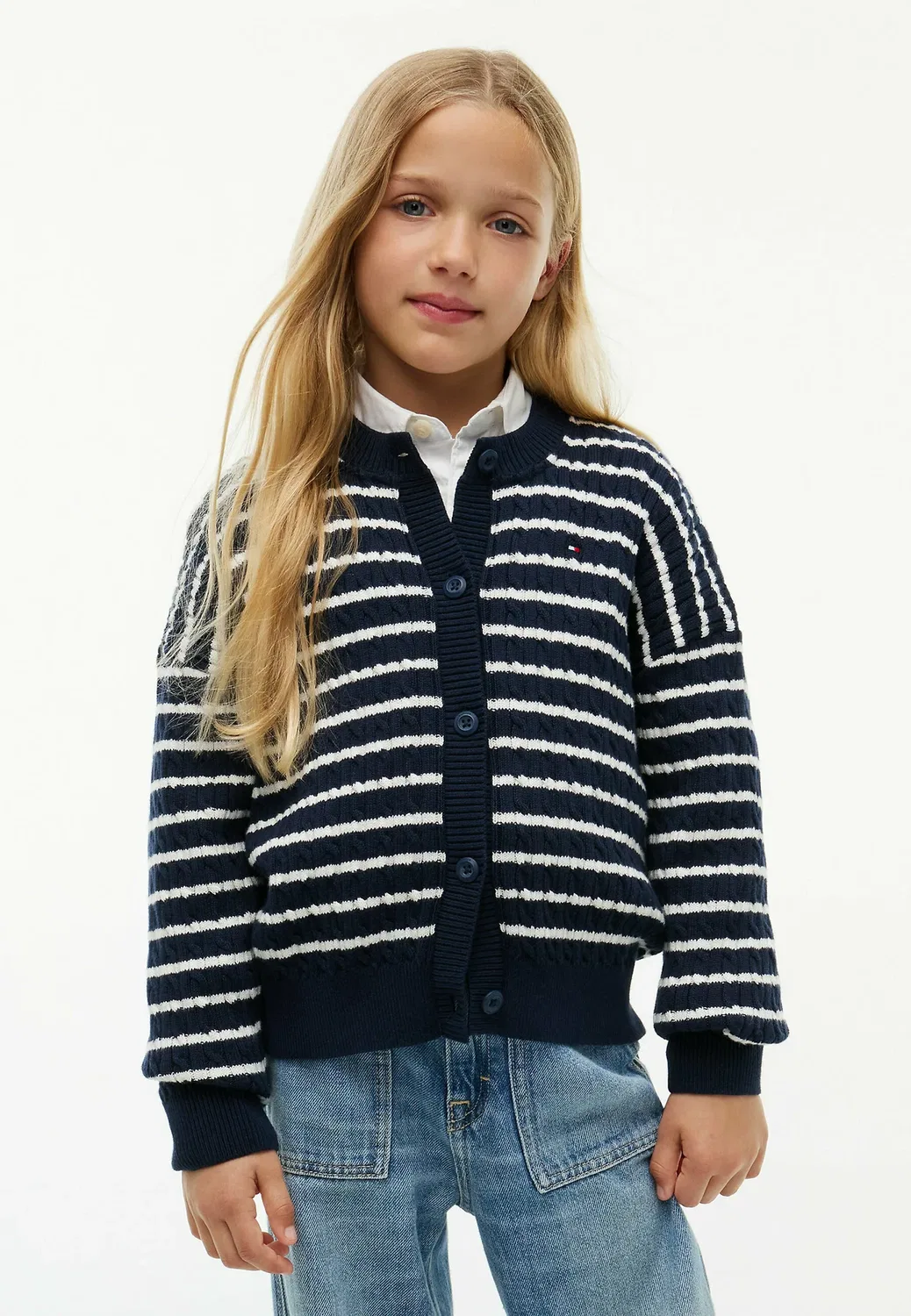 Кардиган с косами - кардиган Tommy Hilfiger, Navy Blue — фото 2