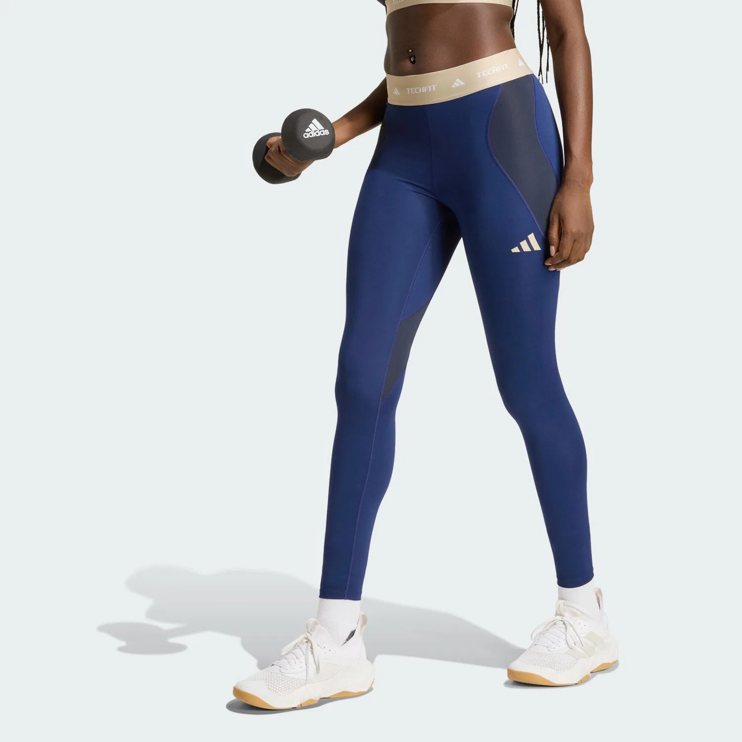 Женские компрессионные леггинсы Techfit Workout 7/8-Leggings, Adidas, Dunkelblau — фото 2