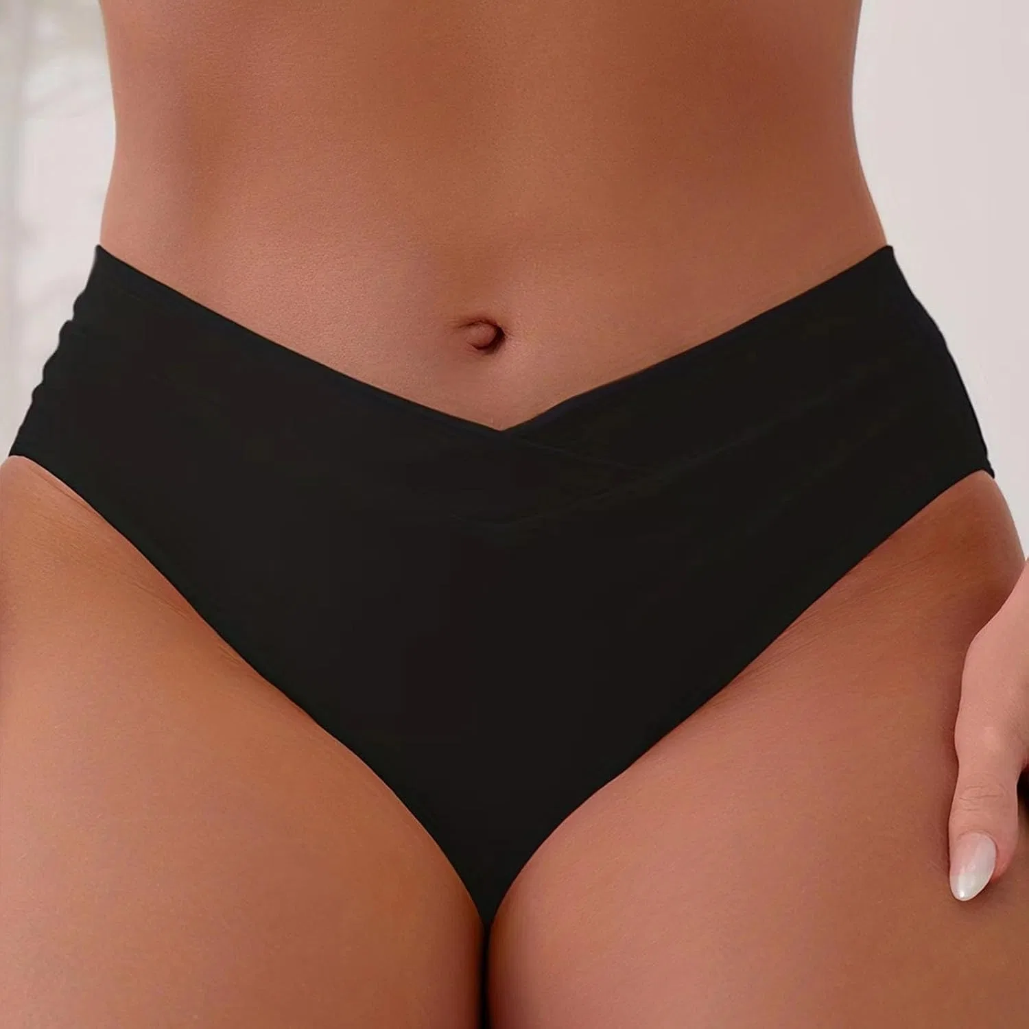Женские бикини-трусы классические Solid, Black — фото 3