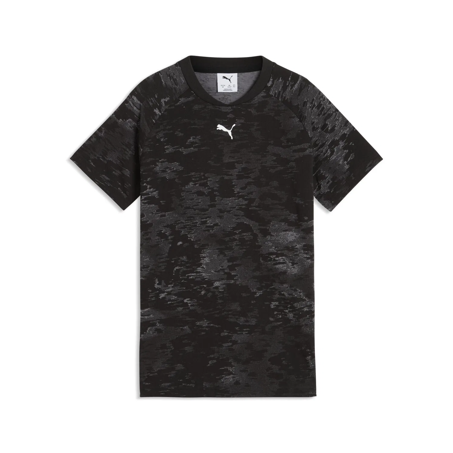 Детская футболка с камуфляжным принтом Sport Camo Puma, Schwarz