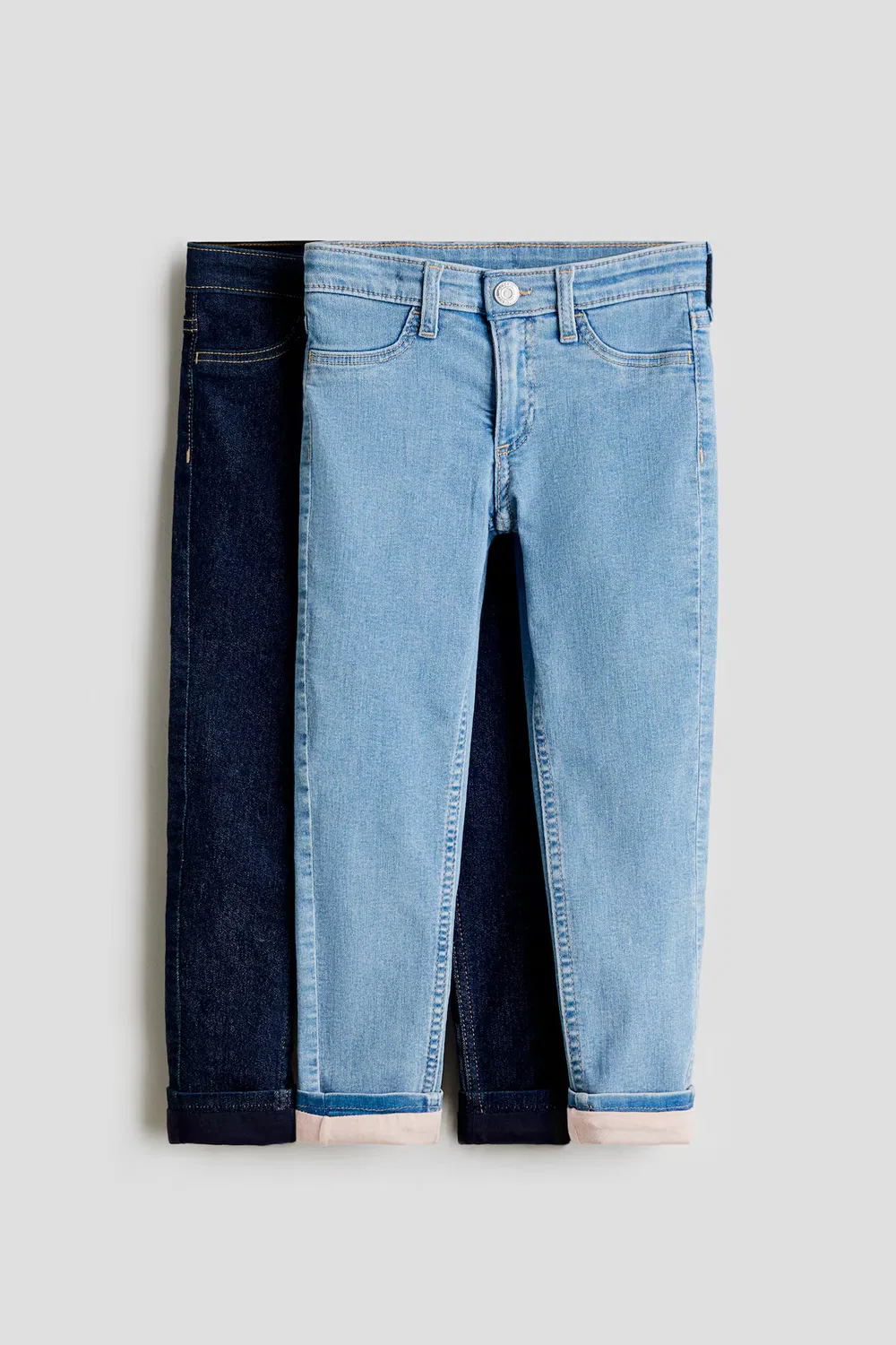 Узкие джинсы на подкладке H&M, Hellblau/Dunkelblau