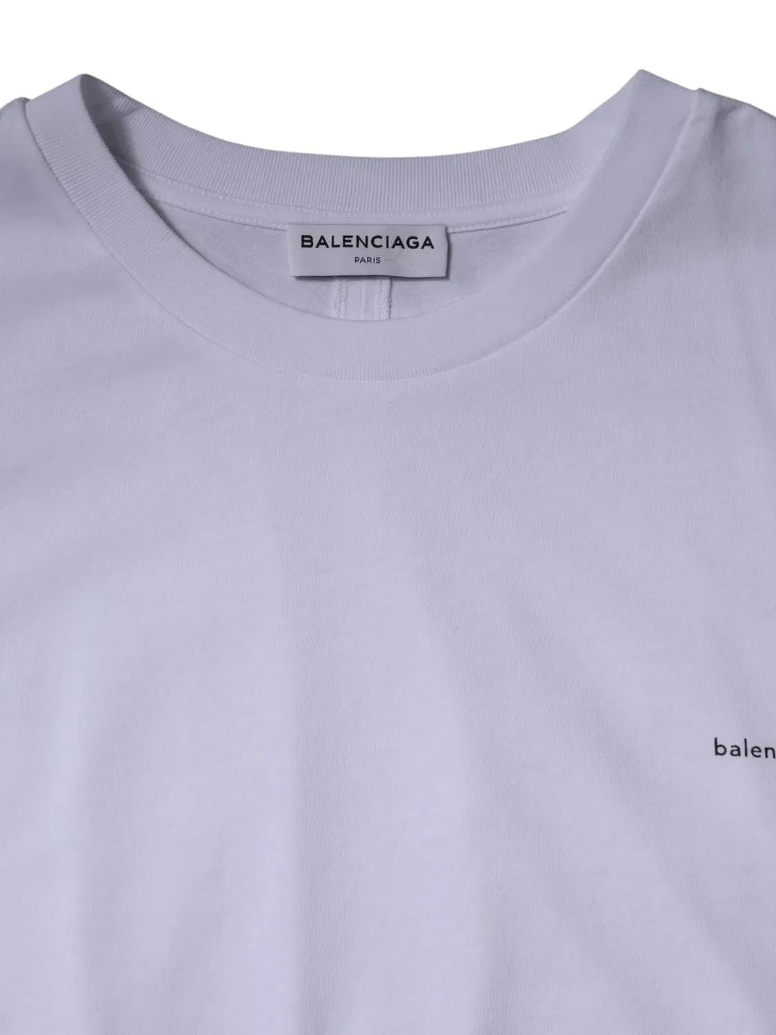 Футболка с вышитым логотипом белая Balenciaga, белый — фото 4