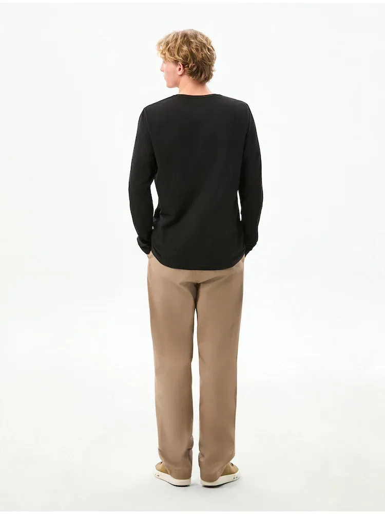 Футболка с длинным рукавом Slim Fit TOMMY HILFIGER, Black — фото 3