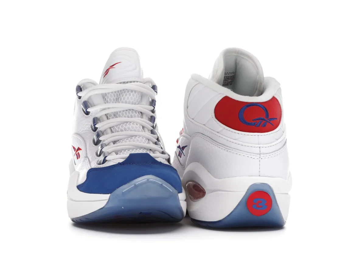 Детские кроссовки с высоким верхом Reebok Question Mid Double Cross (GS), White/Collegiate Royal-Primal Red — фото 2