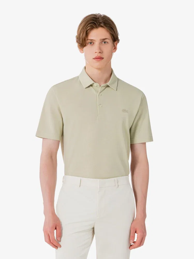 Футболка поло с коротким рукавом, 3-пуговичная LACOSTE, Beige — фото 4