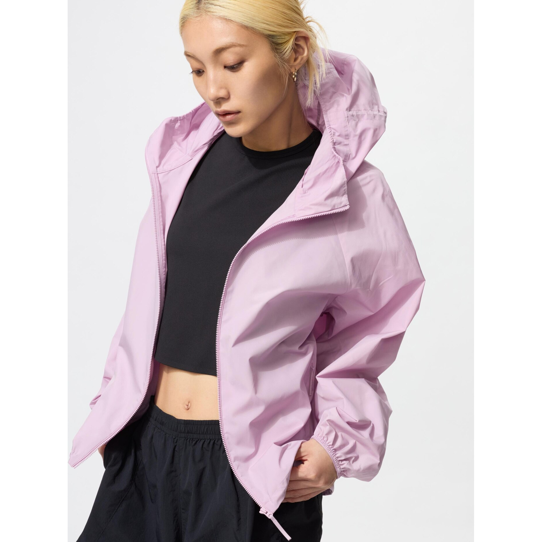 

Ветровка с защитой от ультрафиолета Uniqlo женская, розовый