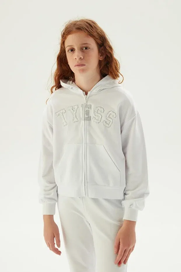 Детская куртка для девочек с длинным рукавом Basics Tyess, White — фото 2