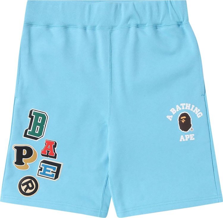 

Спортивные шорты BAPE Multi Fonts Sweatshorts 'Sax', синий