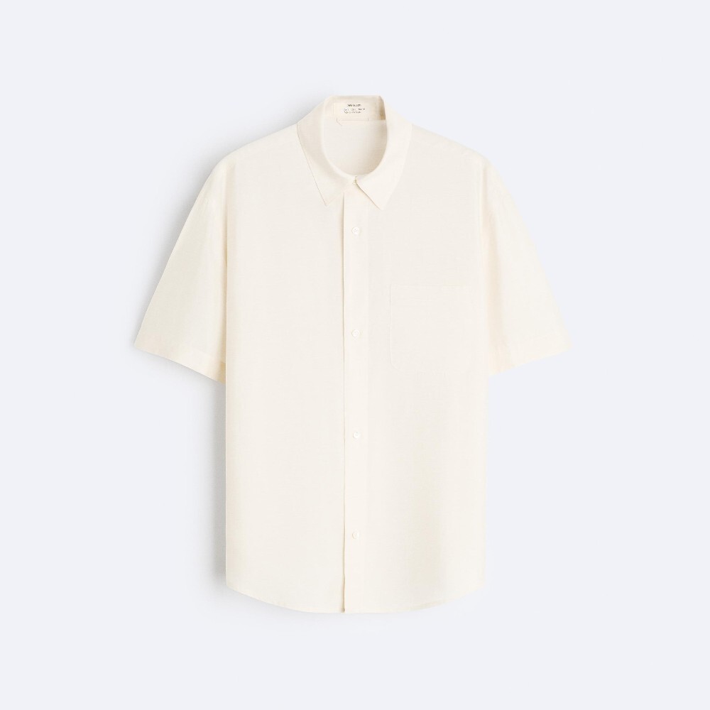

Рубашка Zara Viscose - Silk, кремовый