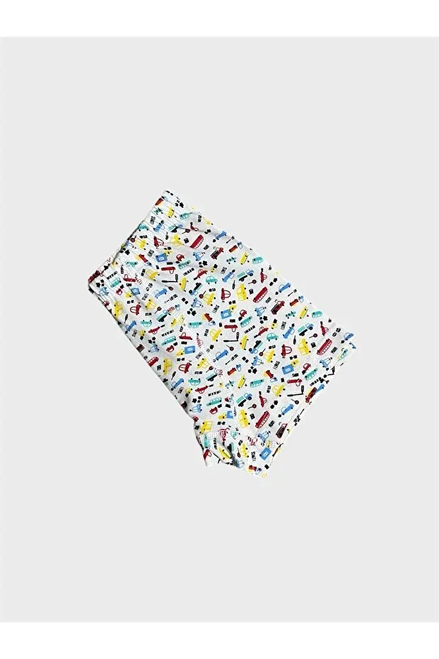Детский комплект майки и боксеров для мальчиков с принтом Little Cars Generic Brands, White — фото 3