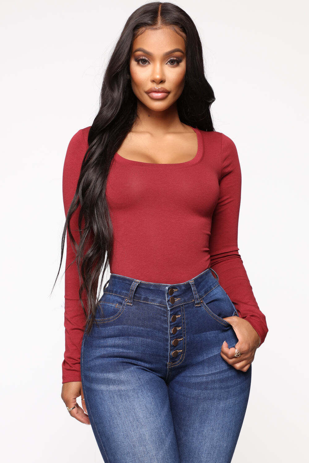 

Топ Fashion Nova LKT2007L, бордовый