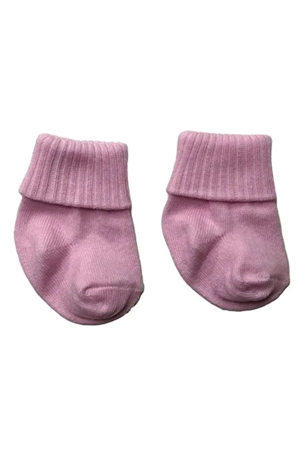 Детские носки для новорожденных хлопковые набор 3 шт Basics Neocotton, Pink — фото 3