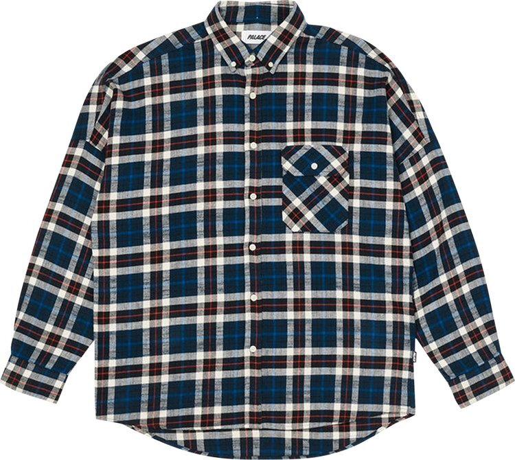 

Рубашка Palace Flannel Drop Shoulder Shirt 'Navy', синий
