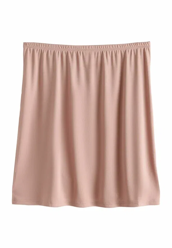 Юбка трапеция Short fit microfibre comfort slip skirt Next, Praline Nude — фото 4