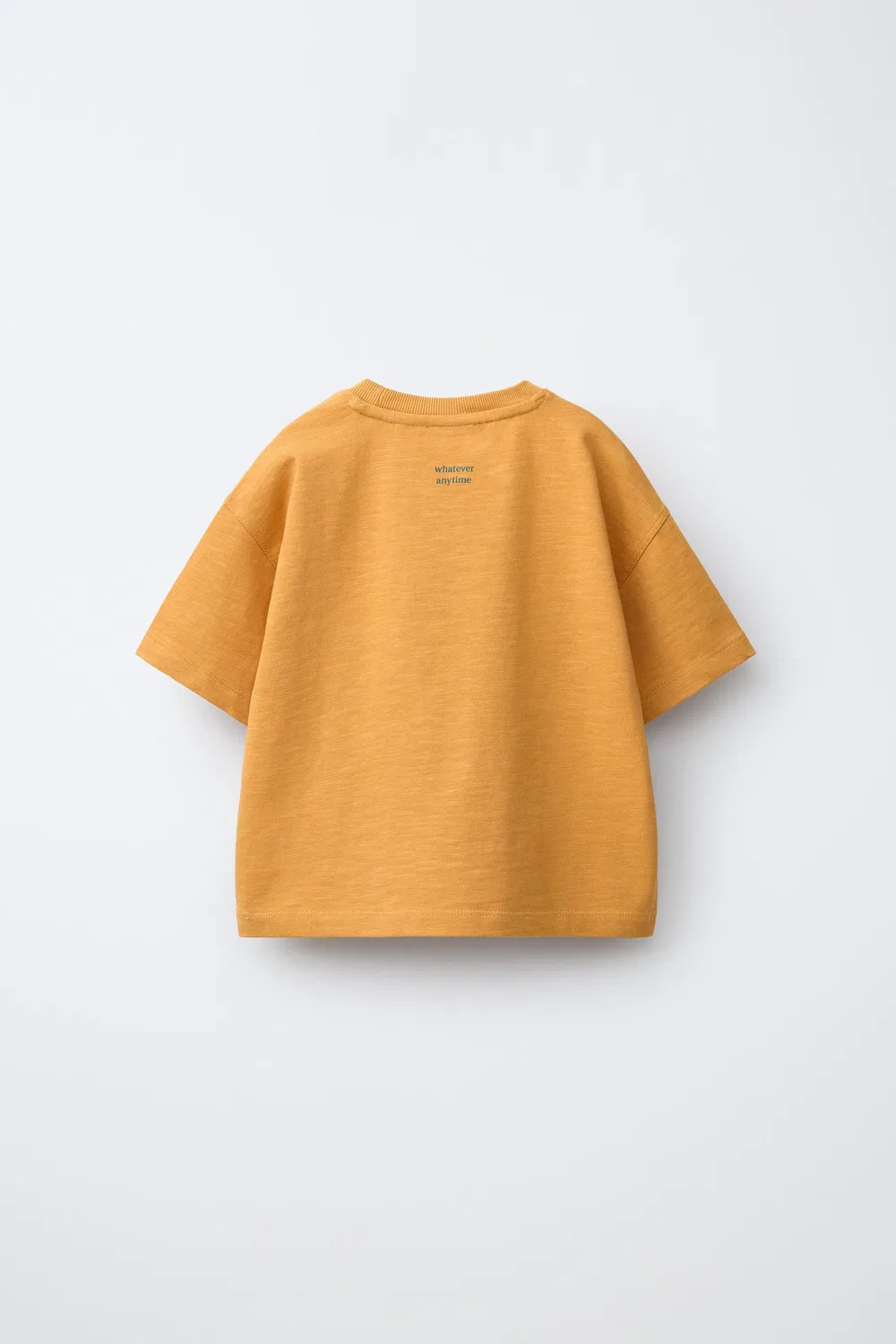 Футболка с принтом слогана ZARA, Mustard — фото 2