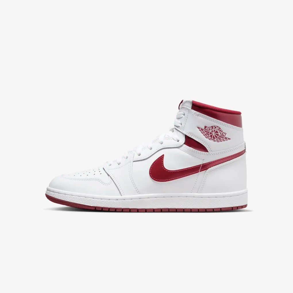 

Кроссовки Air Jordan 1 High '85 Metallic Burgundy, белый/красный металлик