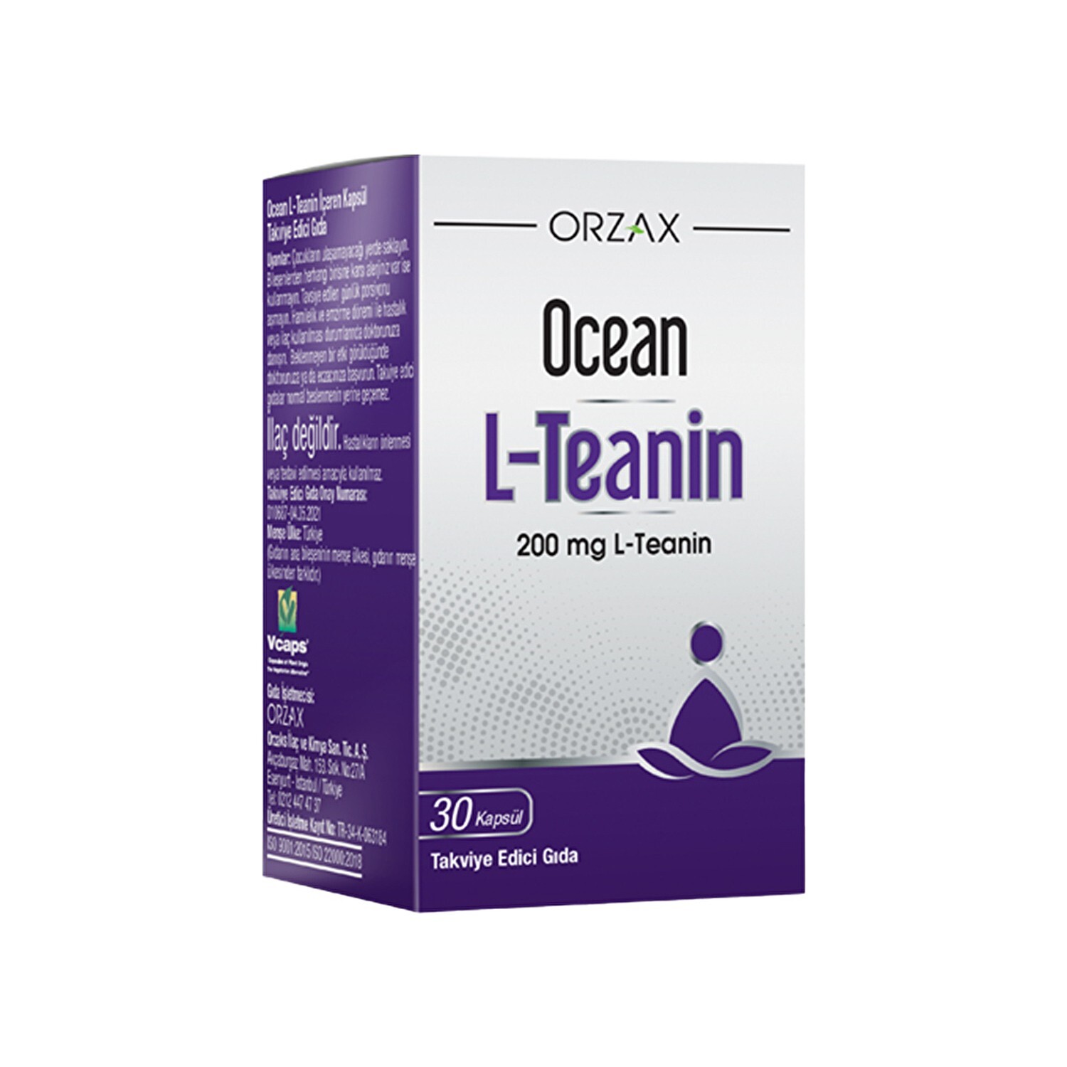 

Добавка Ocean L-Theanine 200 мг, 30 капсул