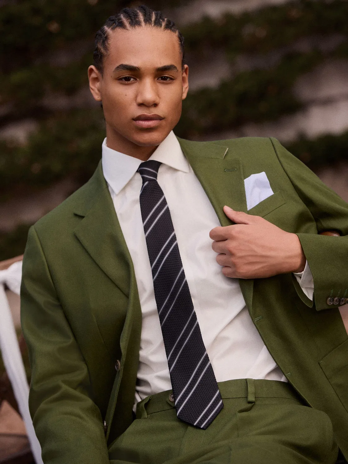 Пиджак свободного кроя Relaxed Fit из смесового льна, Green N. Next, зеленый