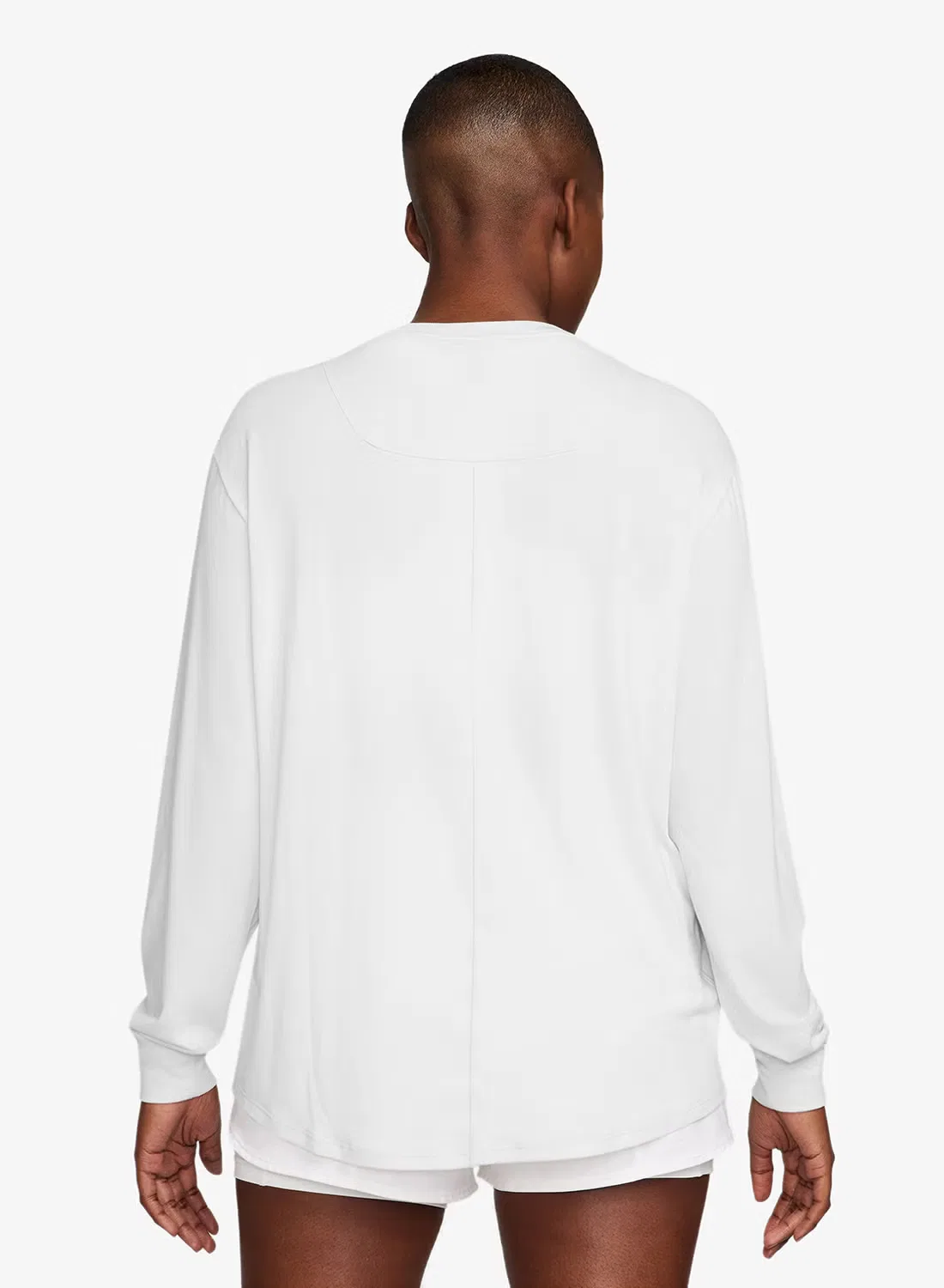 Топ Nike One Relaxed с длинным рукавом, белый — фото 2
