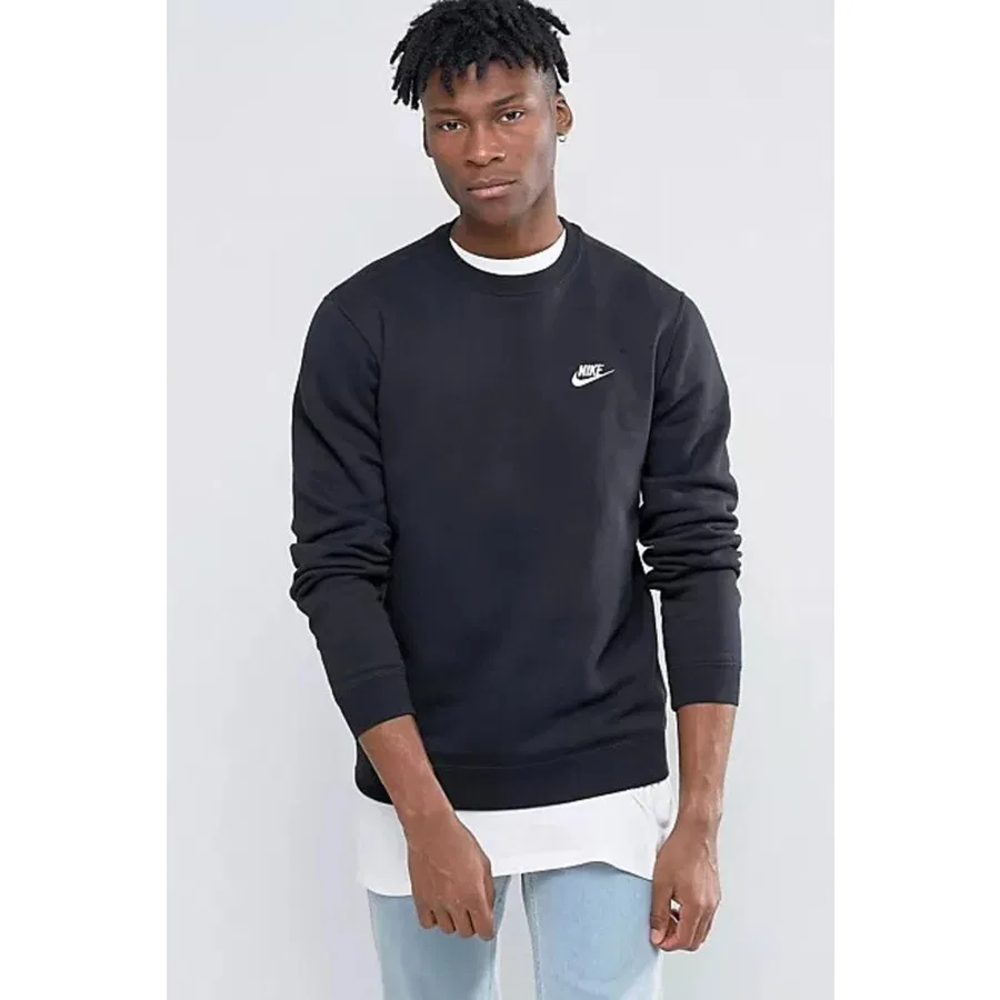 Свитшот мужской с длинным рукавом Nike Sportswear Club Fleece, Черный