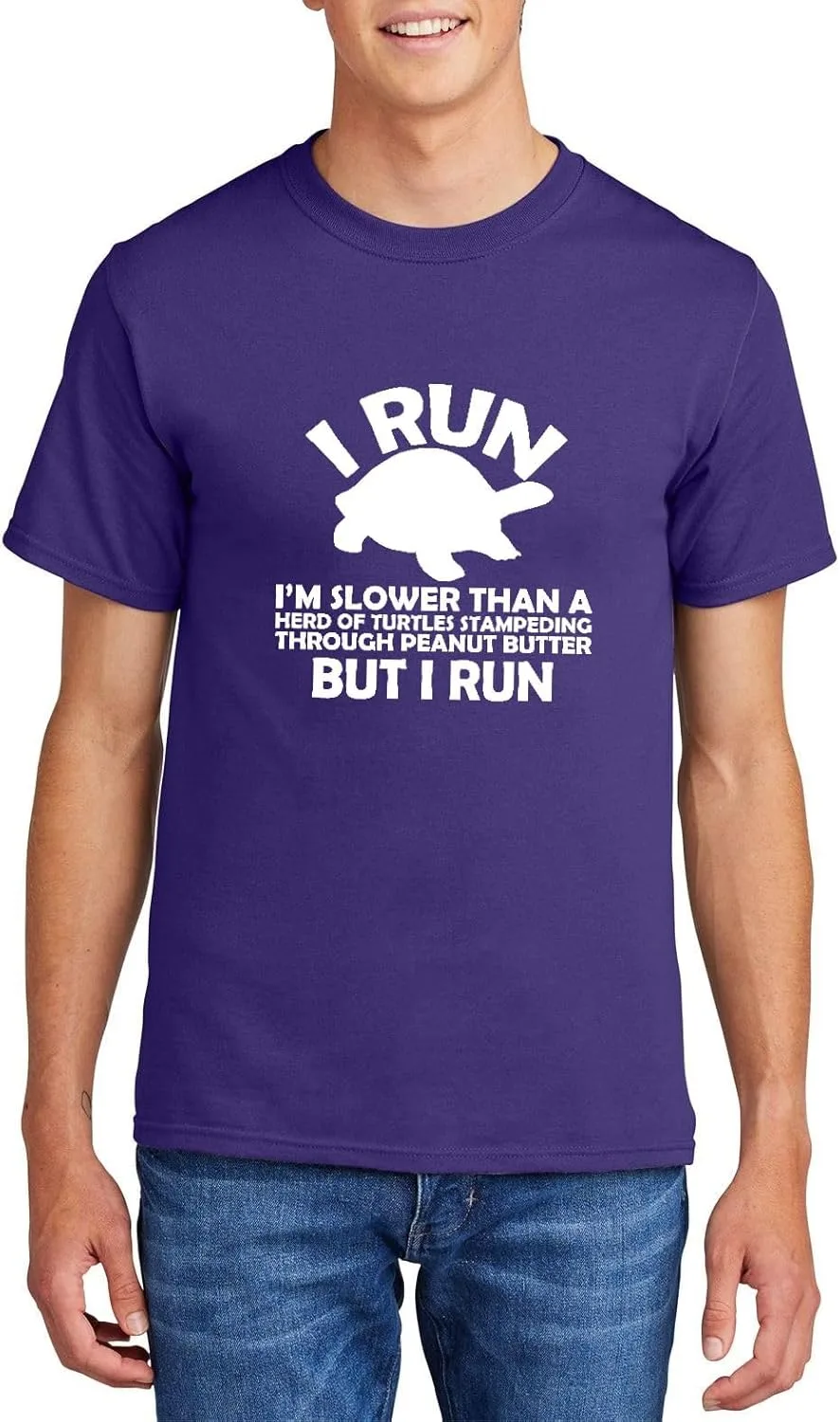 

Футболка I Run I'm Slower Than A Herd of Turtles in Peanut Butter Comical Shirt