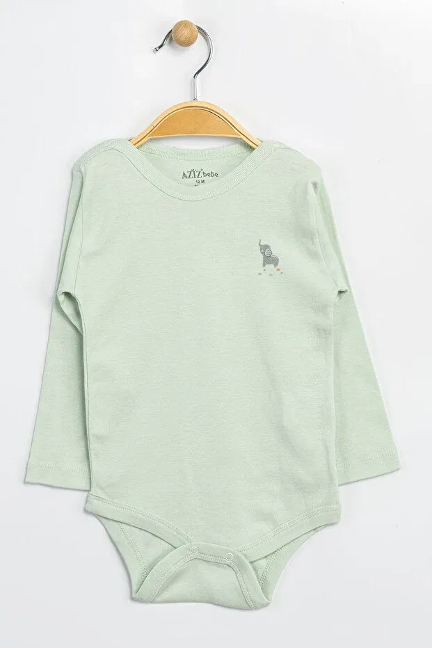 Детское боди-комбинезон с длинным рукавом Aziz Bebe, Water Green