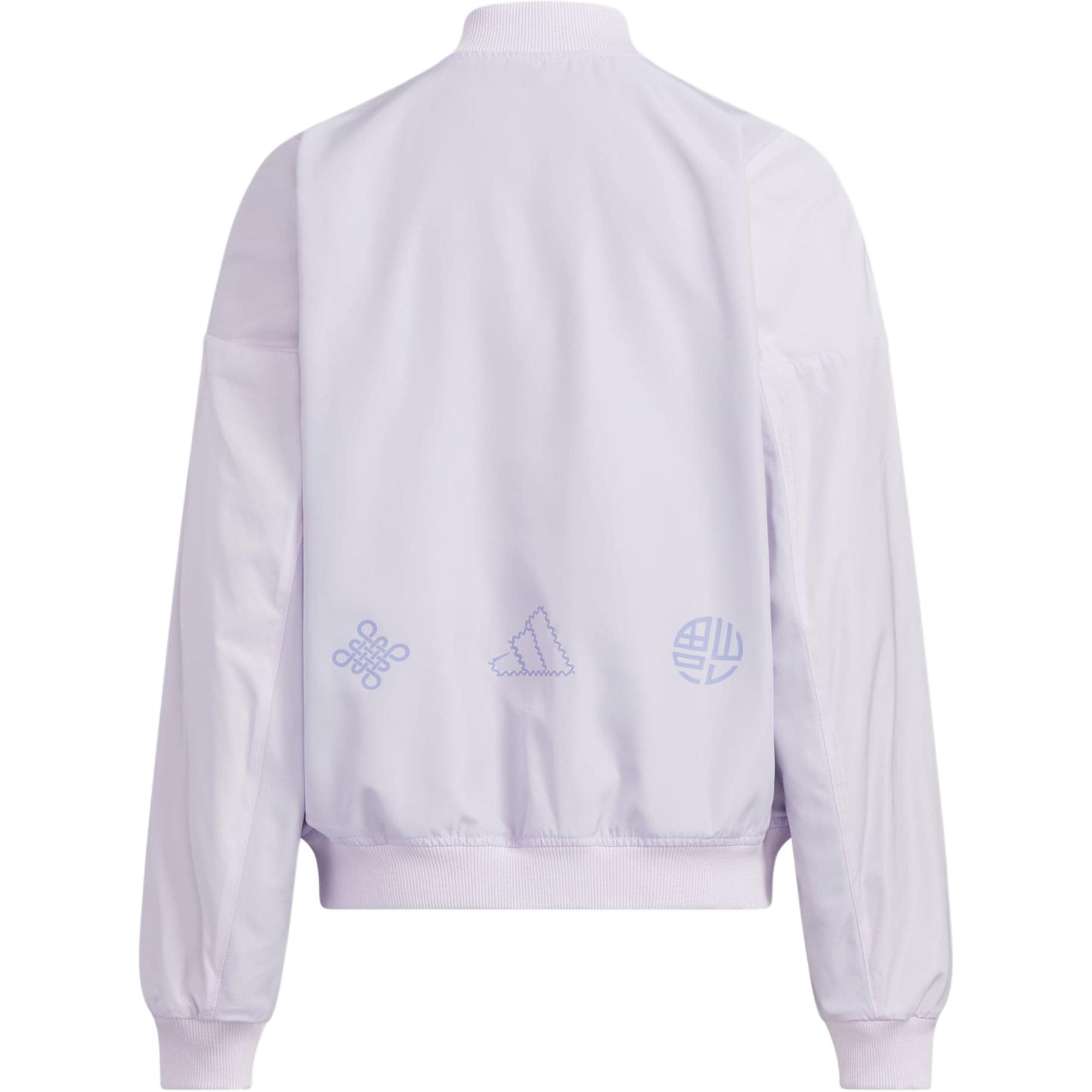 Детская куртка-бомбер Adidas, светло-фиолетовый/темно-синий — фото 3