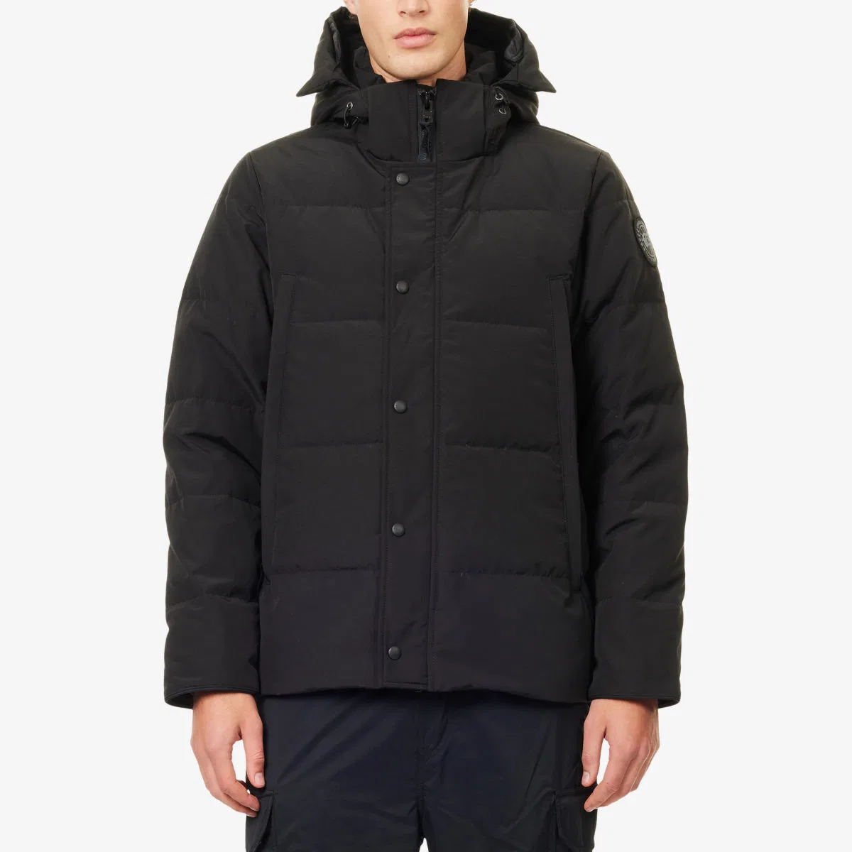 Парка Wyndham с капюшоном из тканого пуха Canada Goose, черный — фото 3