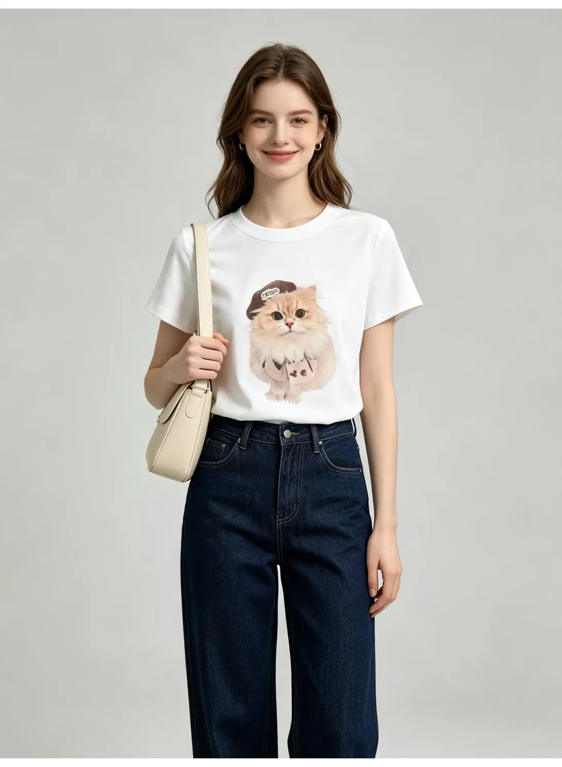 Футболка с принтом кота Zara
