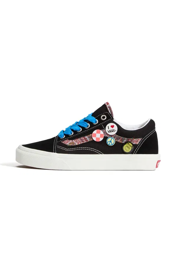 Кроссовки из кожи и текстиля Old Skool Vans, Souvenir Black Marshmallow, черный
