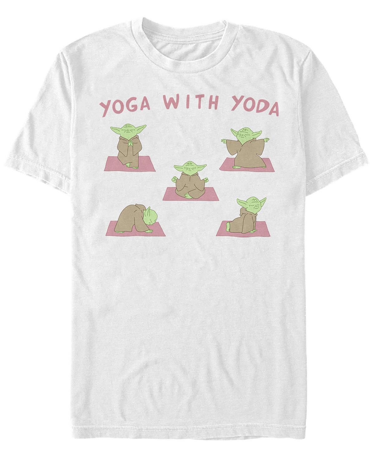 

Мужская футболка с круглым вырезом yoga with yoda с короткими рукавами Fifth Sun, белый