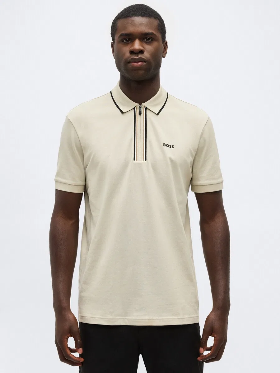 Спортивная футболка BOSS Performance Shirt 'Philix GOC', бежевый/светло-коричневый — фото 2