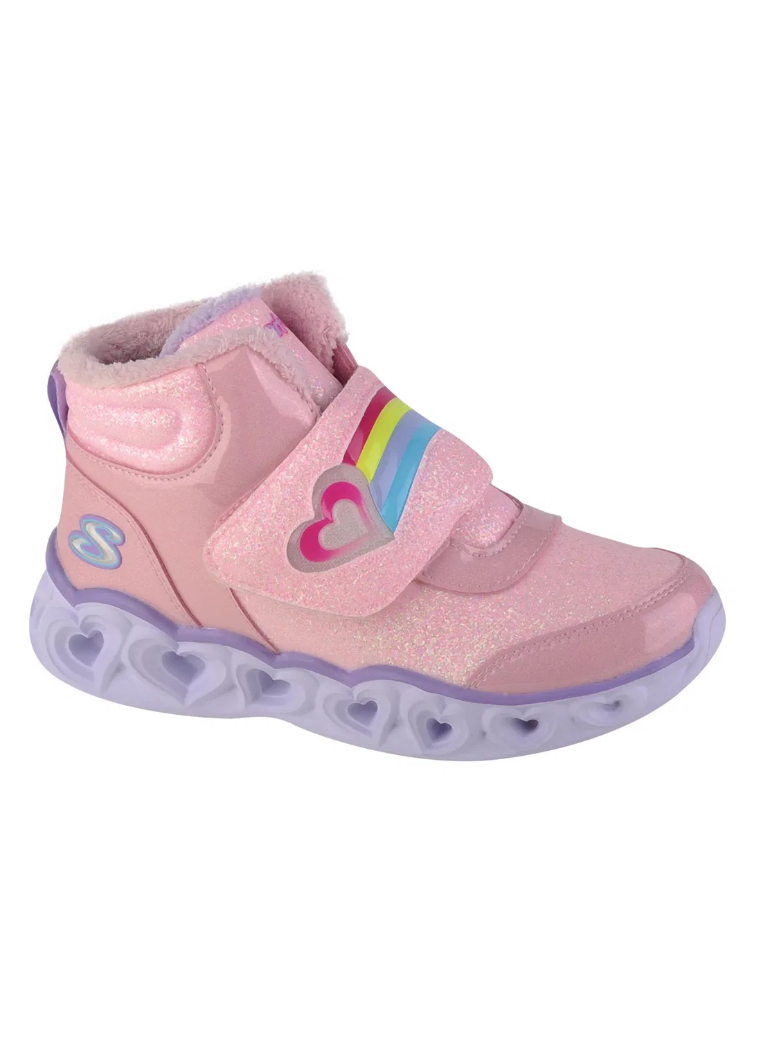 Ботинки SKECHERS Skechers Heart Lights - Brilliant Rainbow розового цвета