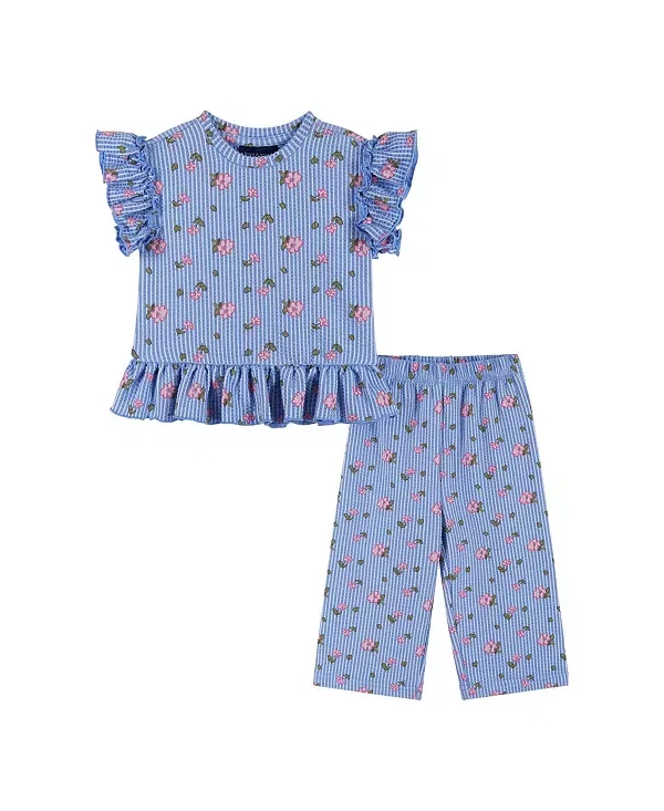 Детский комплект для девочек из джерси Lake Days Quote Andy & Evan, Blue Floral