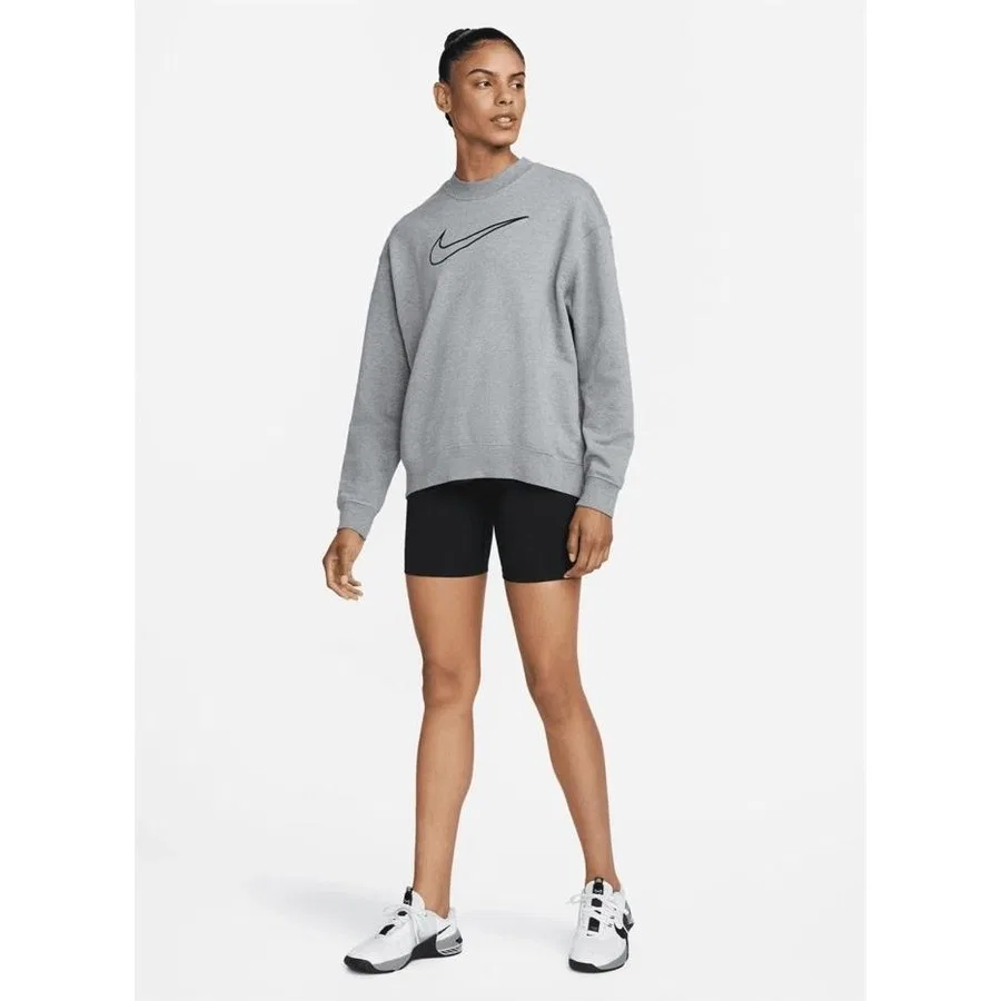 Женский свитшот с круглым вырезом и принтом, модель DQ5542 091, Nike, Серый — фото 2