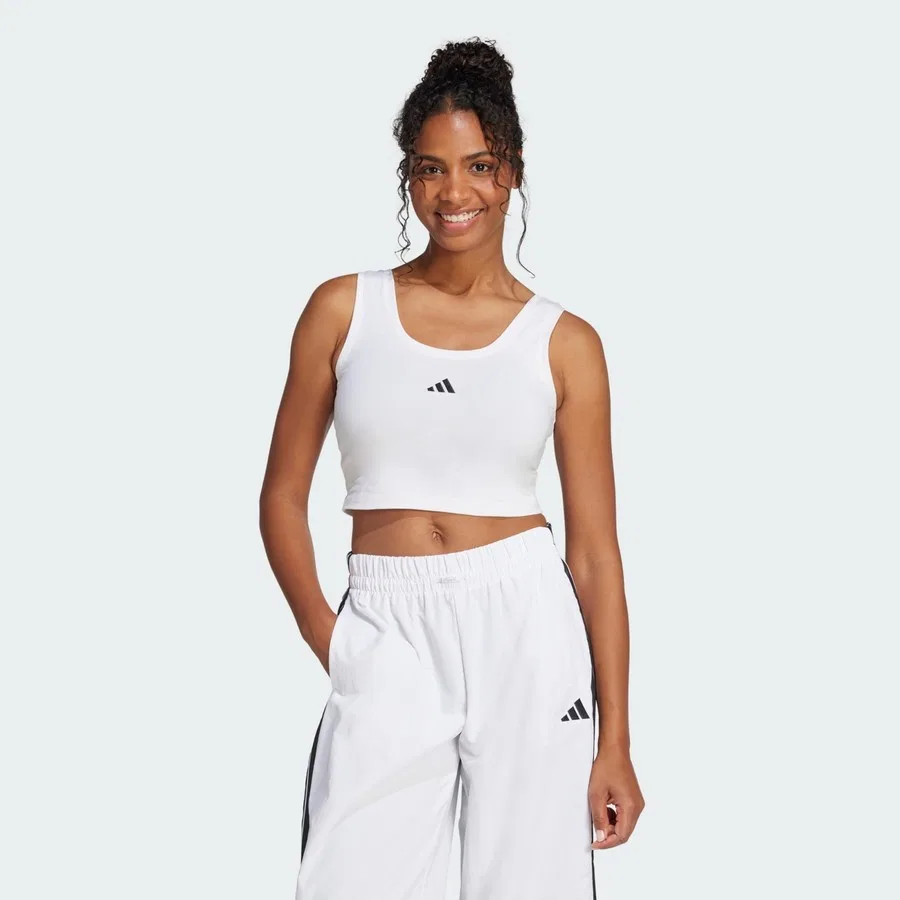 Женская майка adidas Sportswear Essentials Small Logo Cotton Lifestyle, Бело-черный