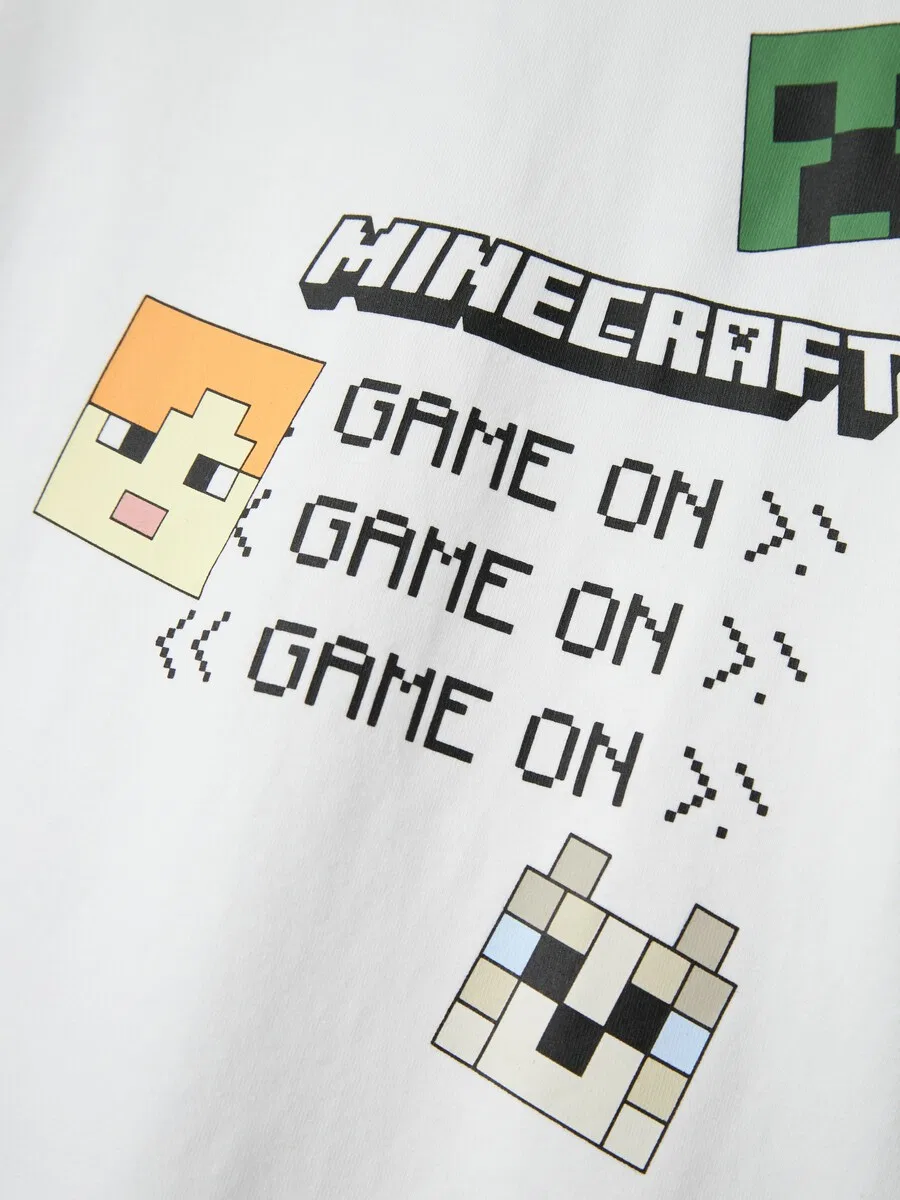 Футболка NAME IT "Jafar Minecraft" белого цвета — фото 3