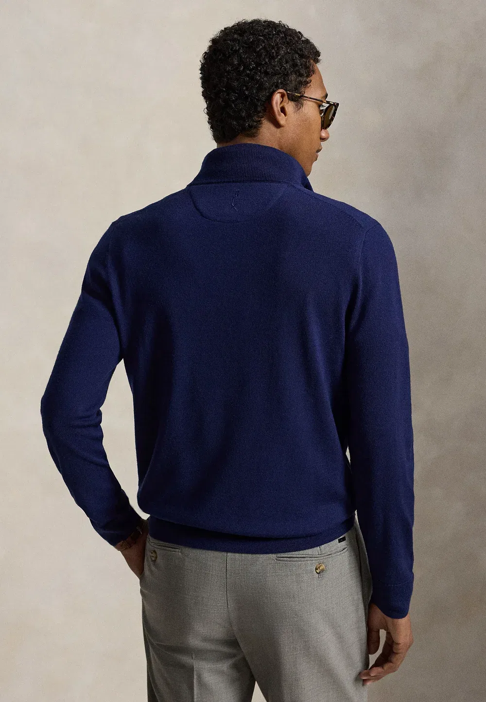 Свитер с застежкой-молнией до середины груди - джемпер Polo Ralph Lauren, Refined Navy — фото 3