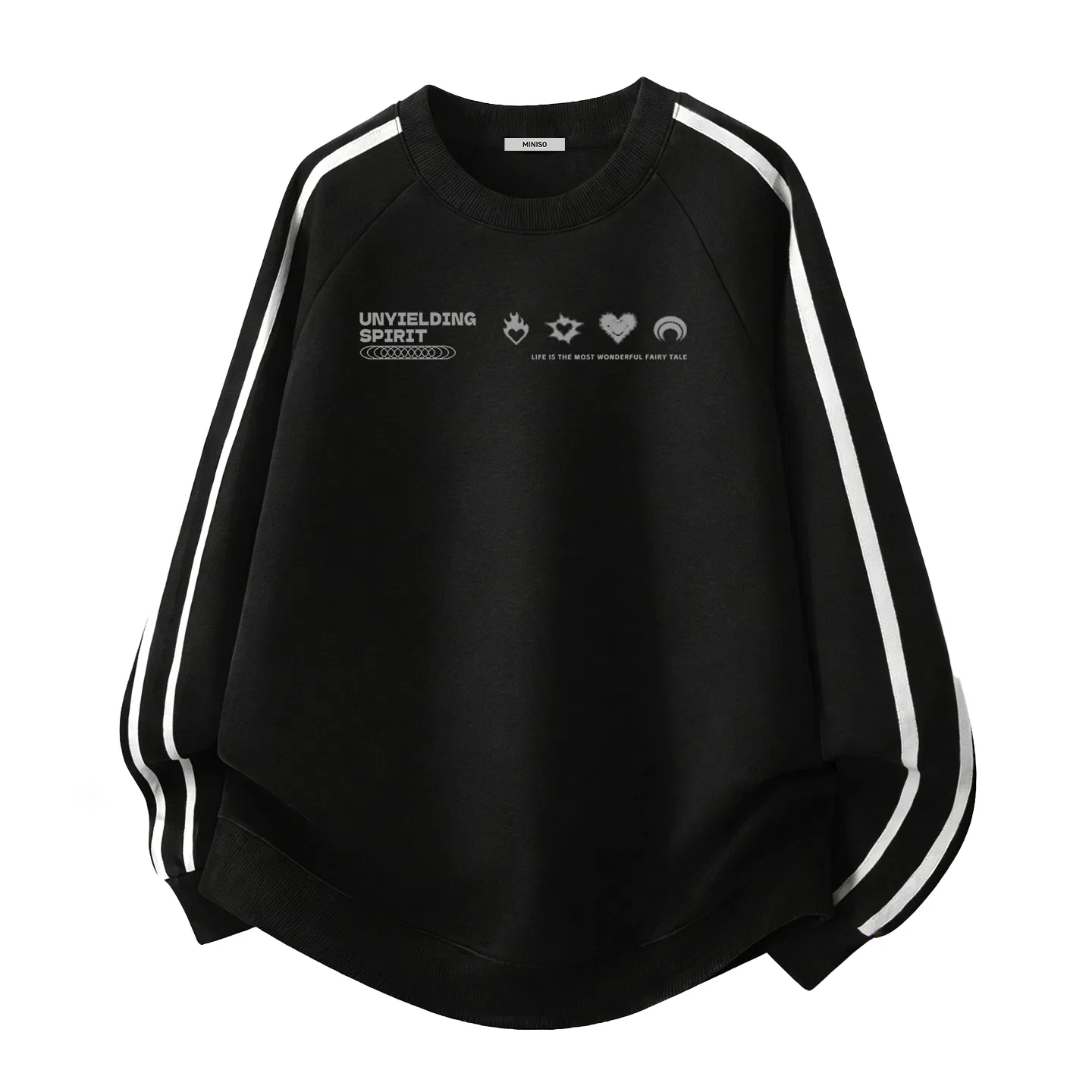 Детский свитшот с цветовым блоком MINISO, Black