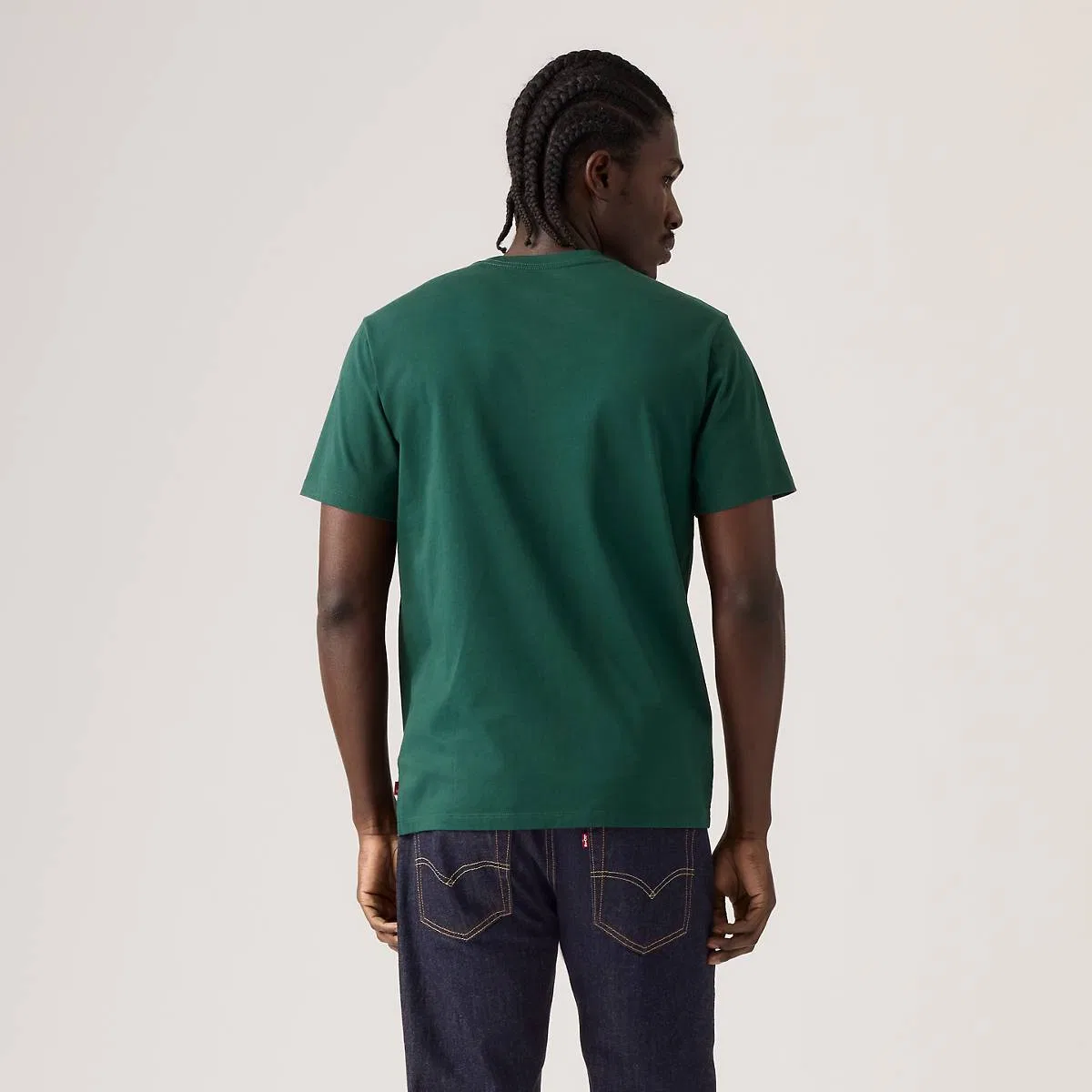 Классическая стандартная футболка с графическим принтом Levi's, Duck Emb Ponderosa Pine - Green — фото 4