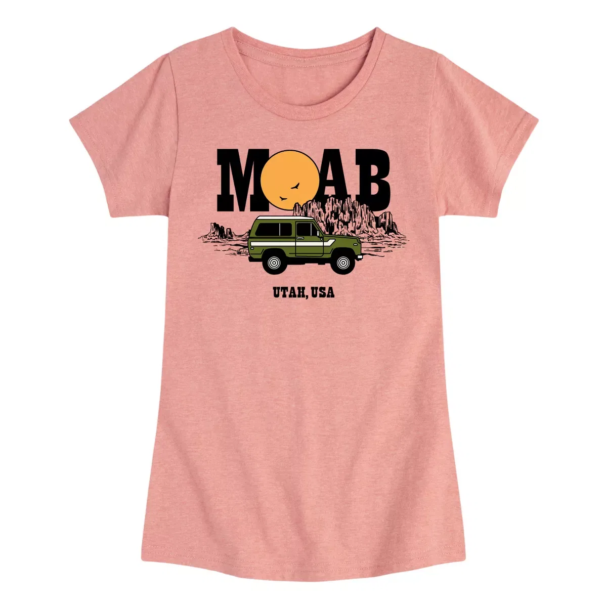 Детское футболка с принтом Moab, Utah Instant Message, Heather Navy