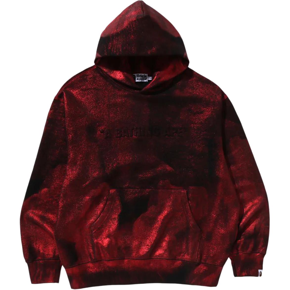 Толстовка Bape Coatted Emboss Logo расслабленного кроя A BATHING APE, черный — фото 3