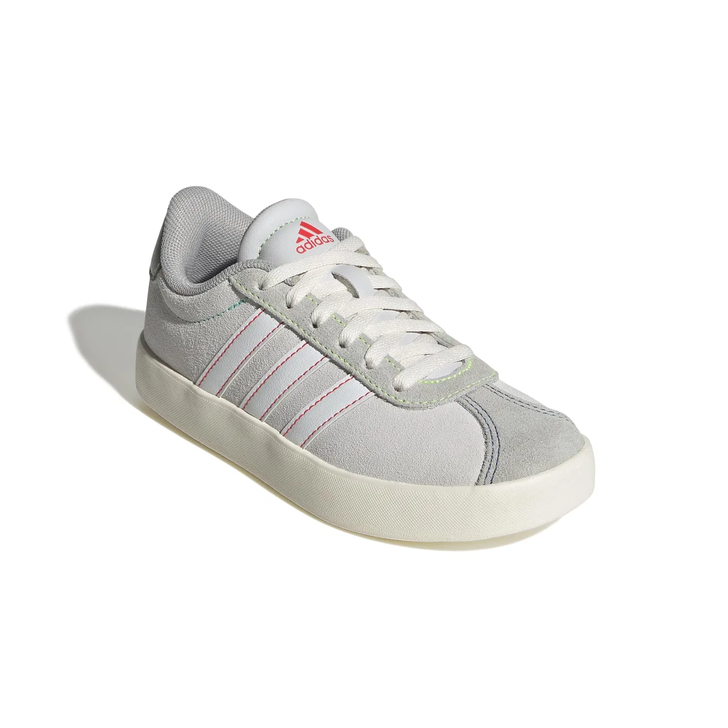 Детские кроссовки для мальчиков с принтом Vl Court 3.0 Shoes Kids Adidas, Dash Grey Ftwr White Lime Burst — фото 4