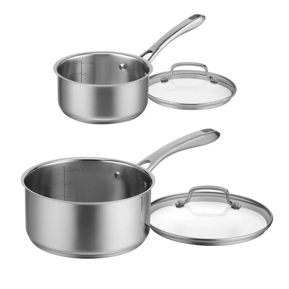 

Cuisinart Classic Набор из 4 кастрюль из нержавеющей стали (1,5 и 3 кварты)
