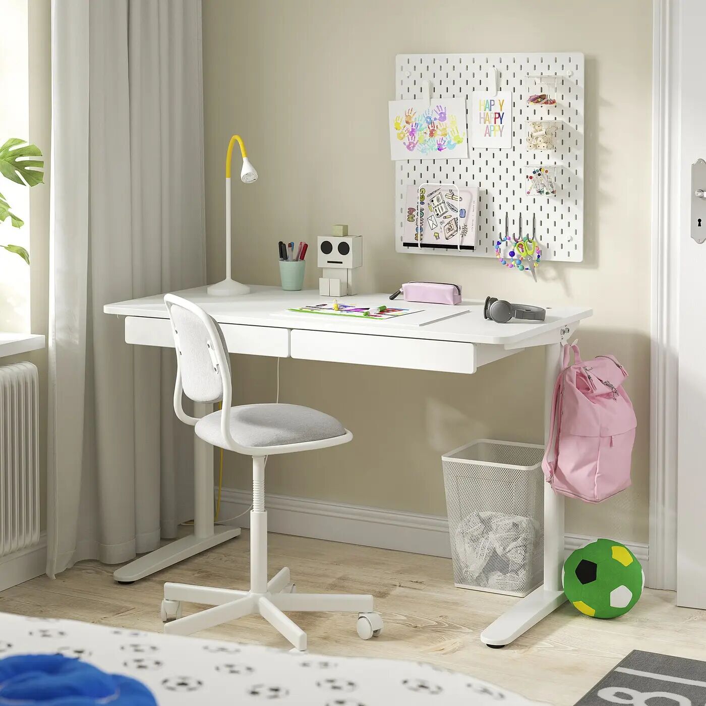 Комбинация стола RELATERA IKEA, 117x60 см, белый — фото 2