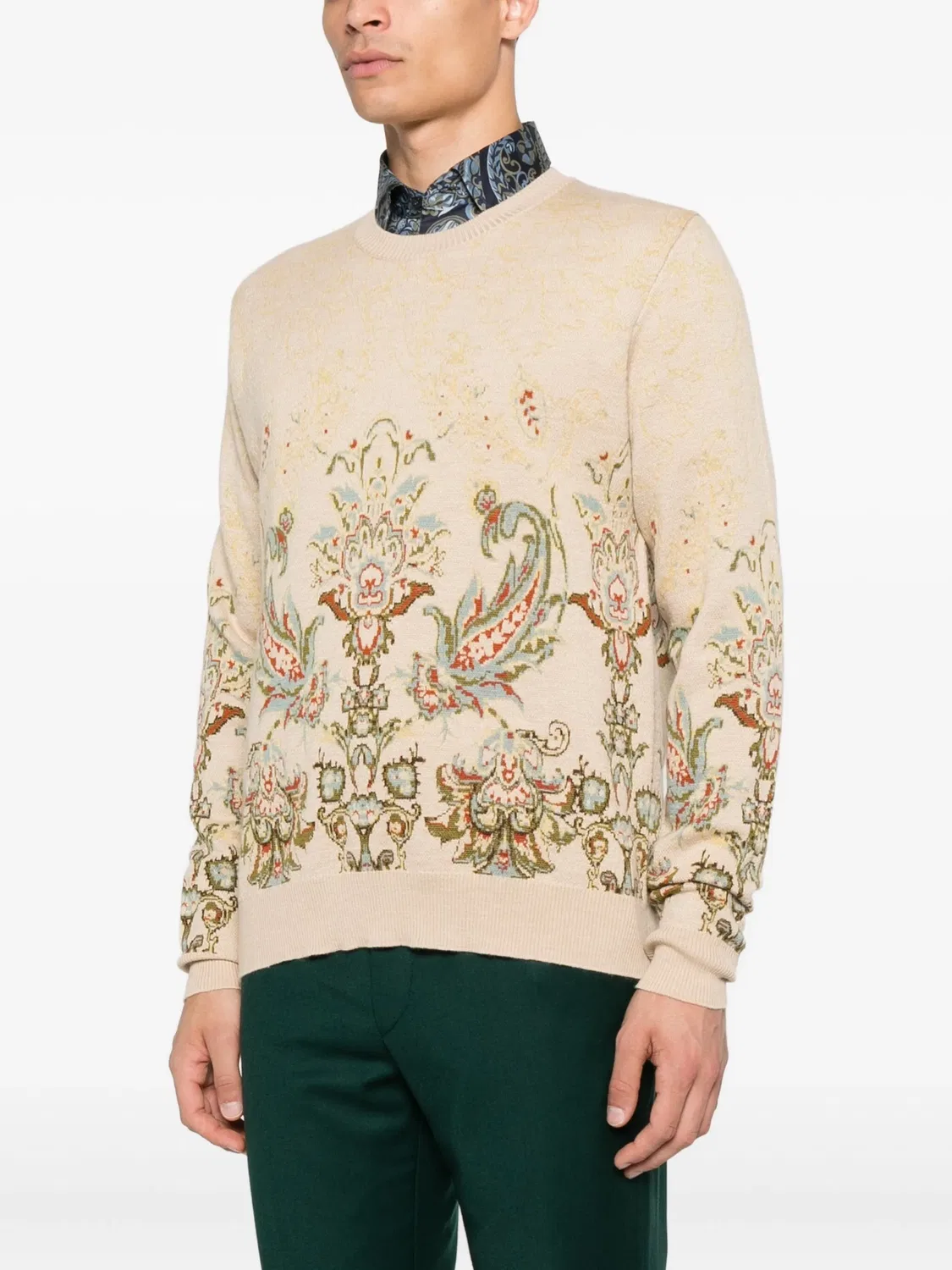 Свитер с узором "пейсли" ETRO, нейтральный — фото 4